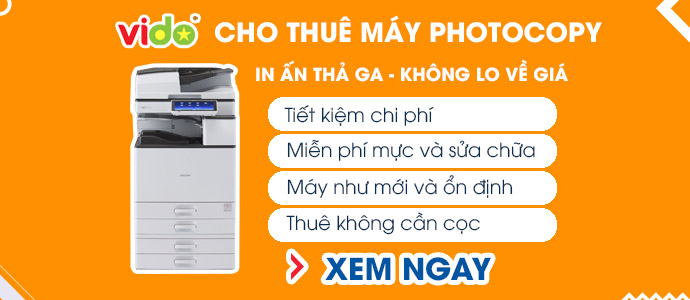 VIDO nơi cho thuê máy photocopy Ricoh, Toshiba giá rẻ